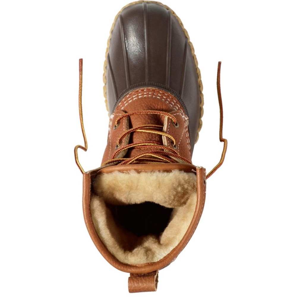 L.L. Bean Bean Boots Women’s Tan 8" Real Shearling-Lined Insulated 9 Free People - Picture 4 of 9